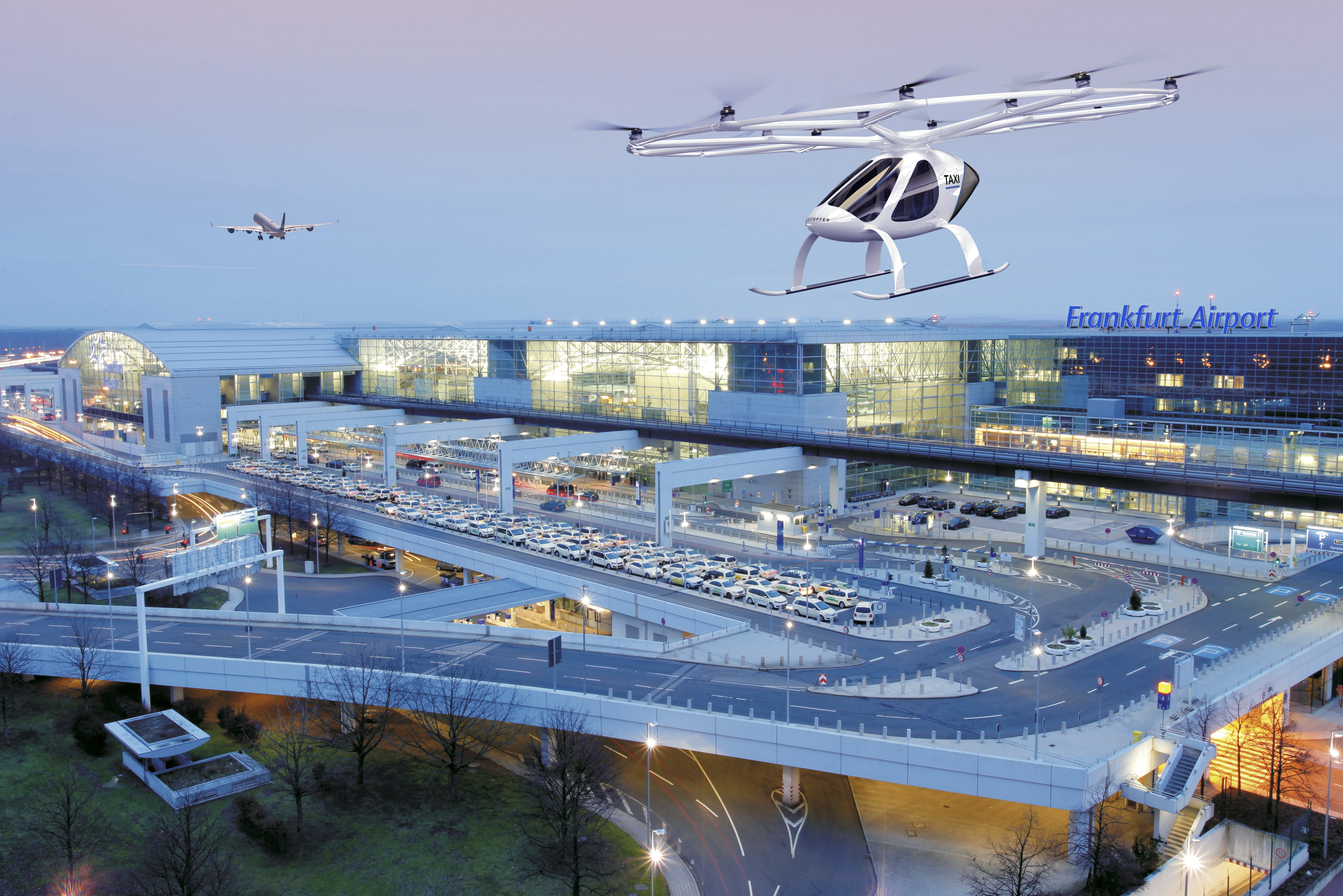 Frankfurt Airport, Volocopter to research air taxi connection concepts - Unmanned airspace