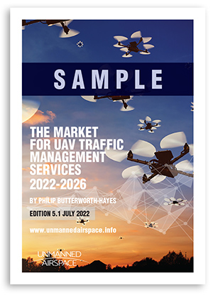 The market for UAV Traffic Management Services cover. Click for more info