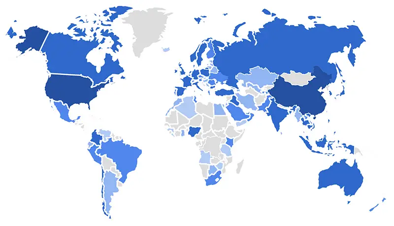 Sponsor page world map